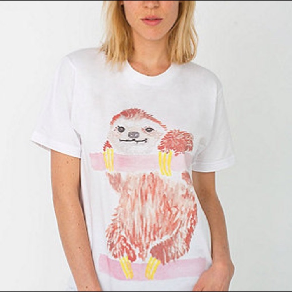 american apparel sloth graphic ☾
